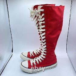 Converse Chuck Taylor Knee High Chaussures Sneakers Rouge Femmes Taille 7 Vintage Y2k