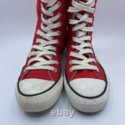 Converse Chuck Taylor Knee High Chaussures Sneakers Rouge Femmes Taille 7 Vintage Y2k