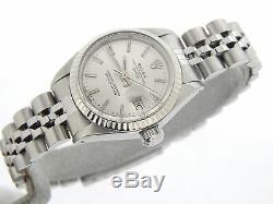 Date Rolex Lady En Acier Inoxydable Et Or Blanc 18 Carats Montre Jubilé Cadran Argent 6917