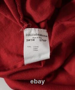 Débardeur rouge vintage Dolce & Gabbana pour femmes, col en V, style universitaire plage IT38 XS