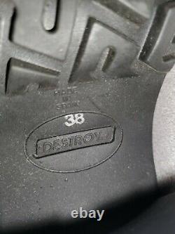 Destroy Vintage 90's Platform Leather Boots Rouge Femmes 7.5m 38