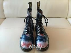 Doc Dr. Martens Blue Red White Rub-off Boots Made In England Vintage Rare 6uk Doc Dr. Martens Blue Red White Rub-off Boots Made In England Vintage Rare 6uk Doc Dr. Martens Blue Red White Rub-off Boots Made In England Vintage Rare 6uk Doc Dr