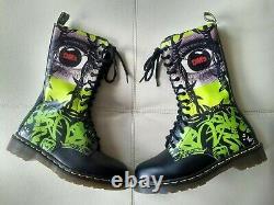 Doc. Martens Red DM Eye & Barbwire Bottes Rare Vintage Made In England 7 Uk