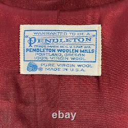 Ensemble jupe et blazer en laine vierge rouge foncé pour femmes, taille 20W, doublé, de la marque VTG Pendleton