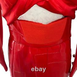 Ensemble jupe et haut Ronald Amey pour femme taille XS vintage rouge avec poches en laine de couture