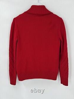 Ensemble vintage 3 pièces pour femmes de St. John Sport, veste tricotée rouge et pantalon en laine mélangée, taille S.