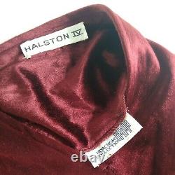 Femmes Halston IV Robe De Caftan Velvet Horchow Collection Collier Asymétrique