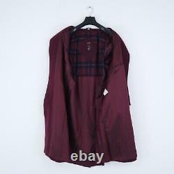 Femmes Marcona Vintage Red Burgundy Laine Single Breasted Overcoat Size Uk 20, XL
