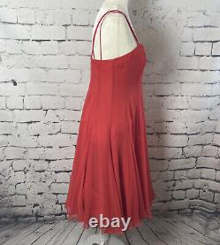 Frank Usher Vintage Robe Rouge Femmes Taille 6 Fit Et Flare Lined Court Longueur