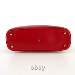 Gucci Vintage Bamboo & Leather Mini Top Poignée Sac D'accroche En Italie Rouge Y2k