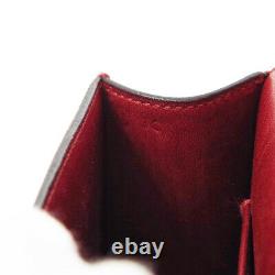 Hermes Sun Motif Mini Flap Hand Bag Y 3c Red Box Calf Vintage 01453