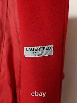 Karl Lagerfeld Boutique Berlin Vintage Cashmere Rouge Angora Blend Veste Panée