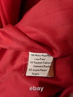 Karl Lagerfeld Boutique Berlin Vintage Cashmere Rouge Angora Blend Veste Panée
