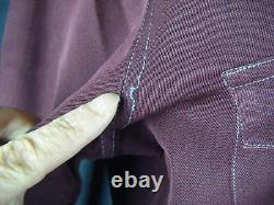 LEVI STRAUSS DE LUXE Vtg 40-50s Chemise en laine peignée bordeaux pour femme - Poitrine 40/M