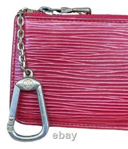 Louis Vuitton Vintage Article Red Epi Cles En Cuir Porte-clés Pouch Zip Pouch
