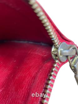 Louis Vuitton Vintage Article Red Epi Cles En Cuir Porte-clés Pouch Zip Pouch