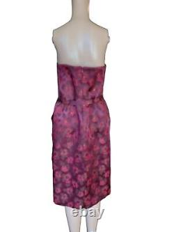 Luca Luca Femme Vintage Set De 2 Pièces Robe Rouge Strapless Veste Ceinture Taille 46