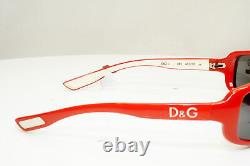 Lunettes de soleil vintage pour femmes DOLCE & GABBANA authentiques rouges DG 2150 482 30847