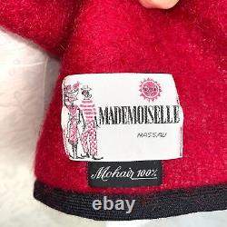 Mademoiselle Nassau Mohair Capelet Femmes One Size Osfm Vintage Button Front Rouge