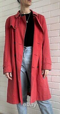 Manteau Burberry Trench Vintage Rouge Femme 10 UK (38 EUR) (6 US) Check