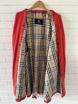 Manteau Burberry Trench Vintage Rouge Femme 10 UK (38 EUR) (6 US) Check