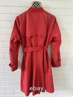 Manteau Burberry Trench Vintage Rouge Femme 10 UK (38 EUR) (6 US) Check