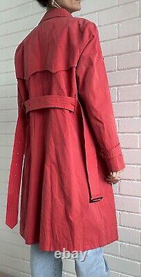 Manteau Burberry Trench Vintage Rouge Femme 10 UK (38 EUR) (6 US) Check