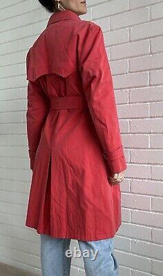 Manteau Burberry Trench Vintage Rouge Femme 10 UK (38 EUR) (6 US) Check