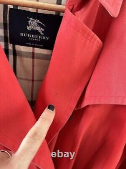 Manteau Burberry Trench Vintage Rouge Femme 10 UK (38 EUR) (6 US) Check