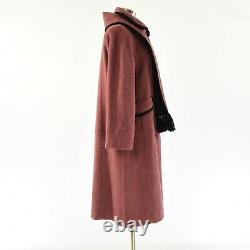 Manteau De Voiture Rouge Marlé Vintage 70s Avec Jeu D'écharpe Assorti Femmes L