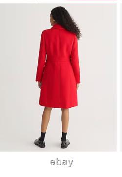 Manteau J. Crew Lady Day en laine italienne rouge vintage pour les fêtes, taille P6 BM966 à 398 $