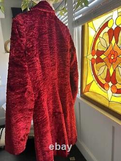 Manteau Vintage Y2K Bebe pour femmes XS Rouge cerise vif (aspect velours écrasé)