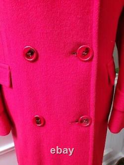 Manteau Vintage à boutons doubles à manches longues en rouge uni pour femmes de Central Park