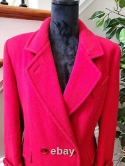 Manteau Vintage à boutons doubles à manches longues en rouge uni pour femmes de Central Park