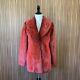 Manteau Vintage En Fausse Fourrure Rouge Pour Femmes Avec Sablier De Taille S.