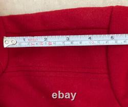 Manteau à boutons en laine mélangée Vtg par Covington Femme XL Rouge Doublé NWT PDSF 160 $
