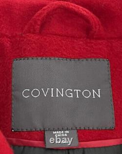 Manteau boutonné en mélange de laine Vtg par Covington Women's XL Rouge doublé Neuf avec étiquette Prix de vente conseillé de 160 $