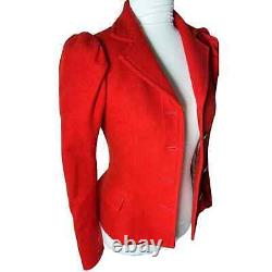 Manteau de blazer en laine rouge vintage Blue Label Ralph Lauren 0