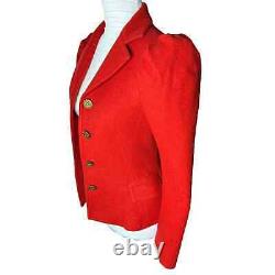 Manteau de blazer en laine rouge vintage Blue Label Ralph Lauren 0