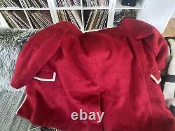 Manteau de voiture rouge en laine bouillie vintage Lodenfrey, classique, fabriqué en Autriche