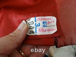Manteau en cuir rouge vintage pour femme Tibor de 1974, taille M