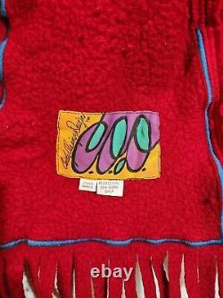 Manteau en laine à franges de collection rare de Cindy Owings Designs