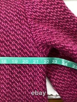 Manteau en tweed de laine tissé à la main Harris Tweed vintage rose/rouge pour femme taille M/L