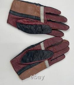 Manteau imperméable en cuir vintage pour femme de couleur rouge foncé avec gants