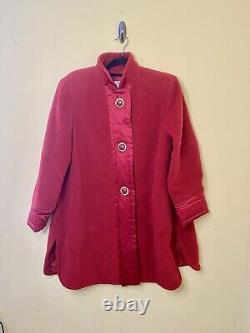 Manteau pour femme Valentino taille 42/8 rouge vintage en laine avec boutons à $2000