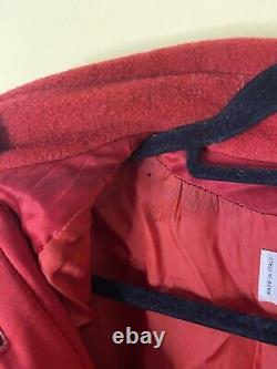 Manteau pour femme Valentino taille 42/8 rouge vintage en laine avec boutons à $2000