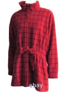 Manteau rouge en laine vintage Dorothée Bis fabriqué en France