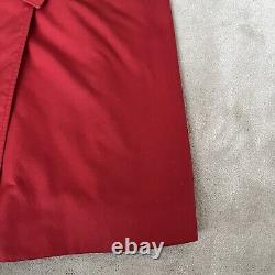 Manteau trench Burberry pour femme en vintage en mélange de coton rouge à carreaux Haymarket taille UK 8 petite