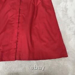 Manteau trench Burberry pour femme en vintage en mélange de coton rouge à carreaux Haymarket taille UK 8 petite