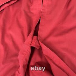 Manteau trench Burberry pour femme en vintage en mélange de coton rouge à carreaux Haymarket taille UK 8 petite